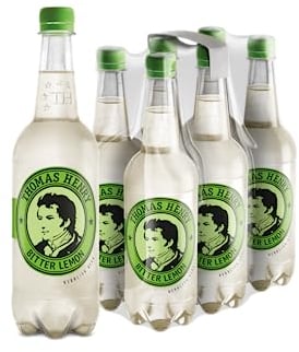 Thomas Henry Bitter Lemon - herrlich herb - (6 x 750 ml PET-Flasche DPG Einweg) 6er Set Bitterlimonade zum Mixen deiner Longdrinks und Cocktails mit Vodka, Gin & Co.