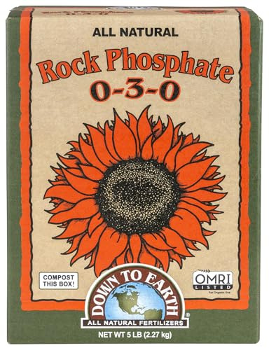 Down To Earth All Natural Fertilizers Organic Rock Phosphate - 0-3-0, 5 lb