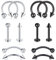 LAURITAMI 12stk 16G Tragus Helix Piercing Schmuck Nase Lippe Augenbraue Ringe 8mm Chirurgenstahl Hufeisen Bananen Barbell Pfeil Kugel