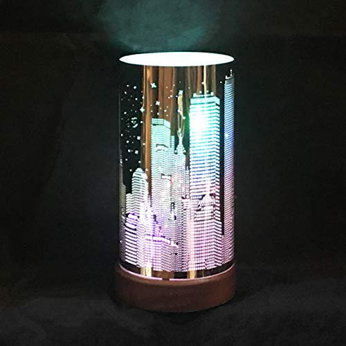 Luxa Frosty Twinkler Multi-Coloured LED Fairy Lights Round Metal Shade | Battery Operated Projector Lamp (City)