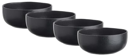 BUTLERS Schüssel 600ml 4er Set Suppenteller CASA NOVA Steinzeug Geschirr Suppenschüssel | Bowl Salatschale Teller tief | Skandi-Design reaktive Glasur | Mikrowellen- & spülmaschinenfest