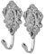 IMIKEYA 2Pcs Vintage Vorhang Raffhalter Haken Rose Gardinen Holdbacks Wand Haken Aufhänger Halter für DIY Home Office Goldene Hut Handtuch Silber