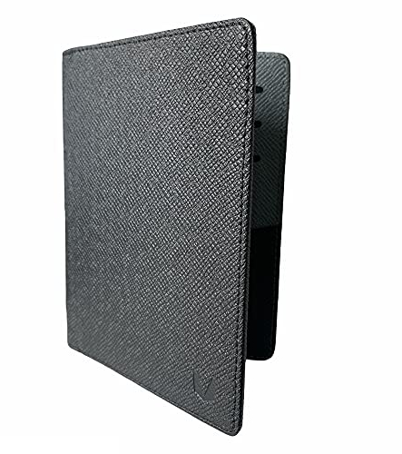 MAGATI Reisepasshülle - Reisepassetui für den Deutschen Reisepass (90 mm x 125 mm) aus Kunstleder - Platz für Kreditkarten, Ausweis- und Reisedokumente Schwarz