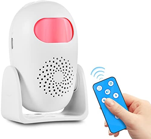 PIR Bewegungsmelder Alarm, Bewegungssensor mit Fernbedienung, 100 dB, Anti-Diebstahl Alarmanlage für Haus, Wohnmobil, Wohnung, Auto, Garage, Büro, Geschäfte