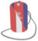 U24 Dog Tag Erkennungsmarke ID Tag an Kette Flagge Kambodscha-Österreich Alu 30 x 50 mm