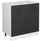 Vicco Küchenunterschrank R-Line, Anthrazit Landhaus/Weiß, 80 cm ohne Arbeitsplatte