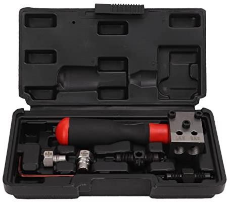 Bördelwerkzeug, 3/16-Zoll-1/4-Zoll-Kupferrohr-Bremsleitungs-Einzel-Doppel-Hydraulik-Bördelwerkzeug-Adapter Industrielles Universal-Automobil-Rohr-Bördelwerkzeug-Set Universal-Autoreparaturwerkzeuge