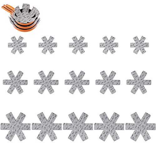 Protector Sartenes,Protectores De Sartenes,Protectores para Sartenes Y Ollas,Protector Sartenes,Protector De Utensilios De Cocina para Apilamiento,Protectores Separadores para Ollas Y Sartenes,15PC