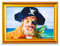 SpongeBob Schwammkopf Captain Painty der Pirat Leinwand-Kunstdruck zum Aufhängen