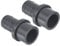 PATIKIL UPVC Reductor Tubo Montaje 32mm OD 25mm Púas, 1 Paquete Rectos Acoplamientos Adaptador Conector, Gris