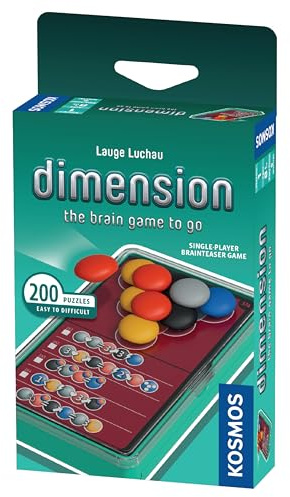 Thames & Kosmos Dimension: The Brain Game to Go, Spherical Stacking Puzzle Game, Family Games for Game Night, Board Games for Adults and Kids, For 1 Player, Age 8+, Dark Blue