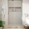 Box Doccia Nicchia 140cm Apertura Scorrevole Vetro Temperato Trasparente 6mm Trattamento Anticalcalcare Maniglia in Acciaio Inox 304 h190cm mod. Tenerife