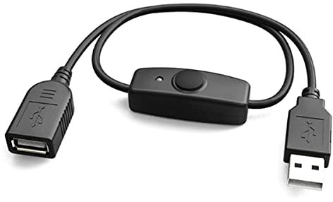 YSJJZRL Interrupteur d'alimentation USB, rallonge USB 2.0 mâle à Femelle avec Bouton de Mise sous Tension pour PC, TV, Voiture, Ventilateur USB, etc. (1M)