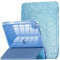 INFILAND Custodia per iPad 10ª Generazione 10.9 2022 con Portapenne - Antiurto Glittering Trasparente Cover Posteriore con Auto Sveglia/Sonno (Blu)
