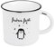 Kaffeetasse vintage| Keramik Becher zum verschenken | 400 ml |Weihnachten | frohes fest, Weiß