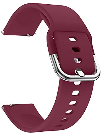 ONE ECHELON Quick Release Smart Watch Band Compatible With Fossil Gen 6 Smartwatch Silicone Buckle Replacement Strap (Tyrian Purple)