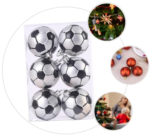 HOMSFOU 1 Satz 12st Sport-Weihnachtskugel-anhänger Bruchsichere Weihnachtsbaumkugel Weihnachtsbaum-Basketball Christbaumschmuck Kugeln Weihnachten Hängen Fußball Christbaumkugel Plastik