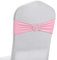 CECOMBINE Lot de 50 Housses de Chaise élastiques en élasthanne Extensible avec nœuds et Boucle pour chaises Pliantes, décorations de Banquet, décorations de Chaise (Rose)