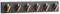 FineBuy Wandgarderobe Mango Massivholz/Metall 60 x 10 x 8 cm Schwarz Gold, Hakenleiste für Jacken, Schals und Mützen, Flurgarderobe Wand, Garderobe Holz