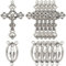 SUNNYCLUE 1 Box 40 Stück Silberne Kruzifix Charms Rosenkranz Kreuz Charms Vintage Ostern Metall Oval Kronleuchter Verbindungen Legierungs Anschlüsse Charm Für Die Schmuckherstellung Charms Zubehör DIY