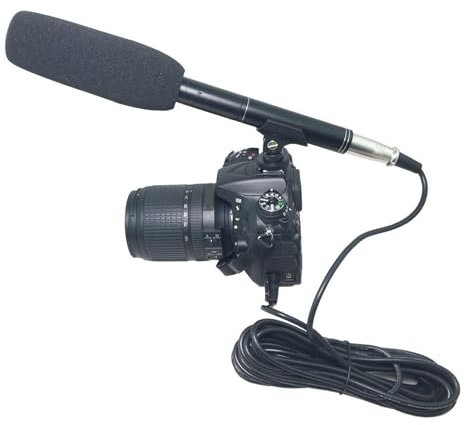 Annadue Camera SLR Condenser Microphone, Professional Recording Interview Wired Microphone DV TV News Reporter Interview Microphone.