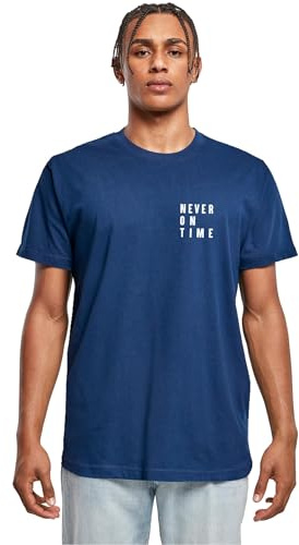 Mister Tee Herren Never On Time Tee Light Navy, M