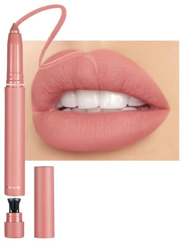 Cream Lippenkonturenstift, Glatt Lipliner, Matte Crayon Lippenstift, Wasserdicht Lang Anhaltende, Drehbarer Lipstick für Definierte und Aufgefüllte Lippen, Konturieren Sie Ihre Lippen (02 peach)