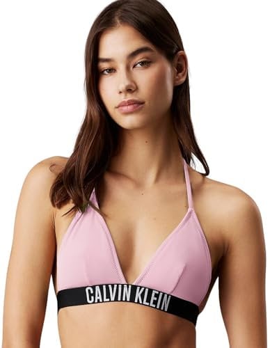 Calvin Klein Donna Top Bikini a Triangolo Imbottitura Estraibile, Rosa (Sweet Pink), XL