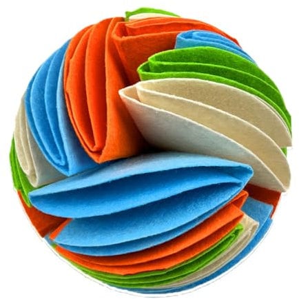 SMTCM Schnüffelball für Hunde 15cm Hundeschnüffelball Schnüffelspielzeug interaktives Hundespielzeug Schnüffelteppich faltbar Auslaufen Spielzeugball Puzzle Training Spielzeug für Katzen Haustier
