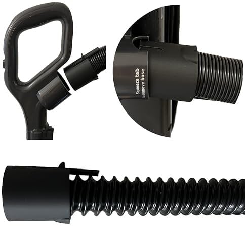 Shark Vacuum Hose Replacement, 2.5m Extendable, Compatible with NV602UK NV602UKT NV702UK NV702UKT NZ690UK NZ690UKT, Black
