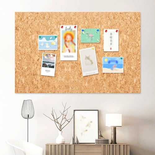 SRNSAEB Tableaux en Liège Rouleau de Panneaux de liège à décoller et à Coller, Carreaux de liège de 1/4 Pouces d'épaisseur et Planche de liège sans Cadre pour Mur/Chambre d'enfants(48x40in/1.22x1m)