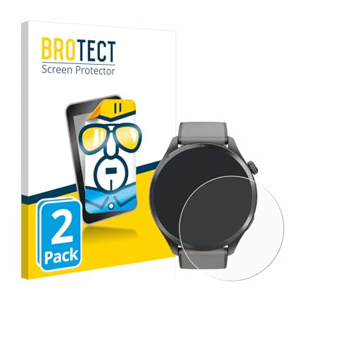 BROTECT Schutzfolie für Hama Smartwatch 9000 | 2 Stück Transparenter Displayschutz Made in Germany Klare Displayschutz-Folie Clear Einfache Montage Case-Friendly