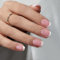 BTArtbox Press On Nails Short - Square French Tip False Nails with Nail Glue, Natural Reusable Stick On Nails in 15 Sizes 30 Fake Nail Kit, Silken Halo