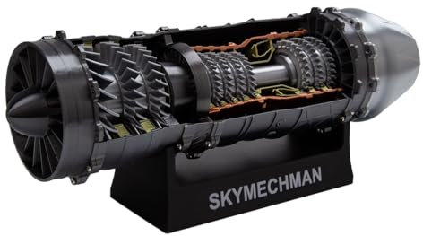 MetaHrystynx WS-15 Turbofan Engine Model Kit - 1:18 Scale Functional Jet Engine with 3D Printed Parts & LED Light, Realistic Aircraft Simulation for Adults & Collectors, 50 Piece