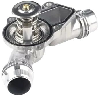 termostato de coche Carcasa de termostato de aluminio, salida de bomba de agua refrigerante, compatible con BMW E46, E39, X3, X5, Z3, Z4, 320i, 325i, 330i, 525i y 530i, 11531437040 Termostato refriger
