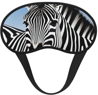 Zebra Schlafmaske für Seitenschläfer, lichtblockierende Nachtmasken zum Schlafen, Augenmaske für Damen und Herren, Augenabdeckung, weicher, bequemer Augenschatten für Reisen, Nickerchen