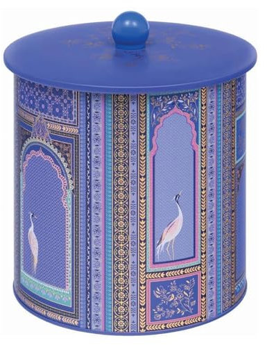 Elite tins Sara Miller New India Biscuit Barrel Tin 170 (d) x 173mm