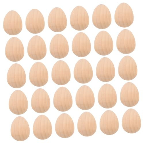 ARTSEWPLY 20piezas Huevo De Madera Para Pascua Huevos Sin Terminar Para Decorar y Pintar