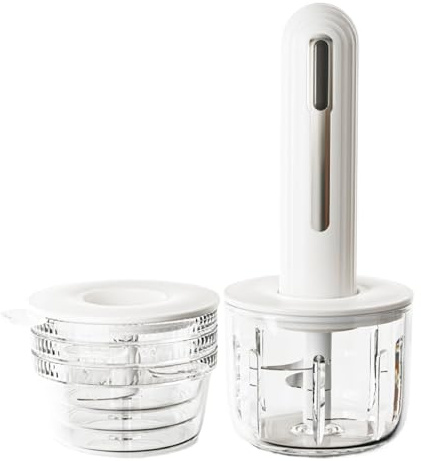 Sucritude Picadora Para Cocina | Procesador De Carne Ligero - Triturador Eléctrico Apto para Lavavajillas para Preparación de Alimentos, Frutas, Comida para Bebés y Verduras