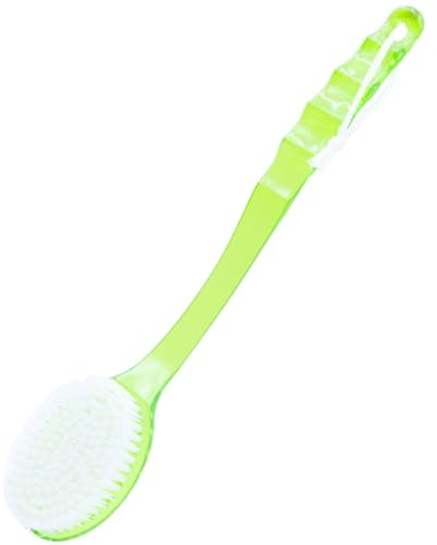 Cepillo de Ducha Mango Largo, Antideslizante para la Espalda y Cuerpo | Diseño de Doble Cara para Masaje y Exfoliación, Mango de PP Resistente al Moho, Mango Ergonómico Alcanza Zonas Difíciles