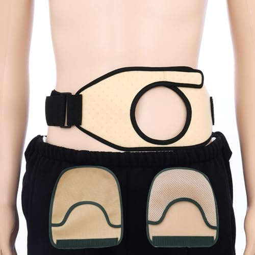 Stoma Gürtel Lumbalstützgürtel für Frauen und Männer Verstellbare Nabelbruchbandage mit Stütztasche Hilft Beim Schutz des Stomabeutels