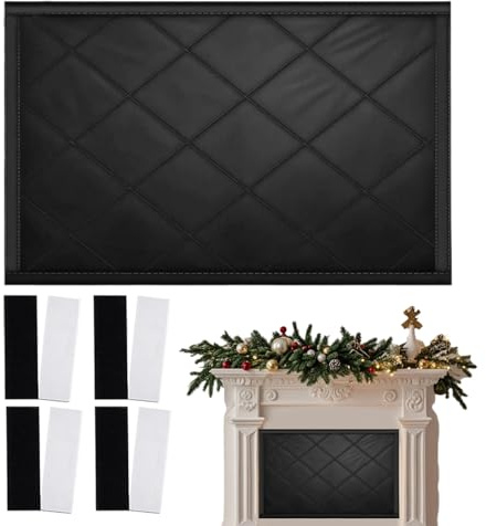 usefulbeauty Cubierta magnética para chimenea | Tapas gruesas para chimenea interior | Pantalla de protección para reuniones familiares durante las vacaciones, para relajarse