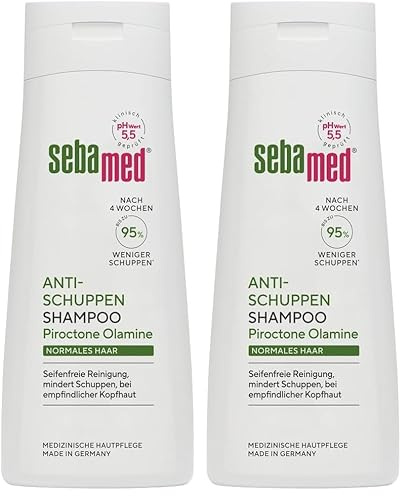 Sebamed Anti-Schuppen Shampoo 200 ml, bis zu 95% weniger Schuppen nach nur 4 Wochen, für normales Haar, zur täglichen Haarwäsche geeignet, Schuppen Shampoo für Männer und Frauen