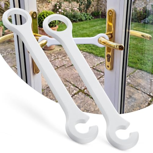 Patio Door Holder, Stay Open Door Strap,2 Pack,White,24cm