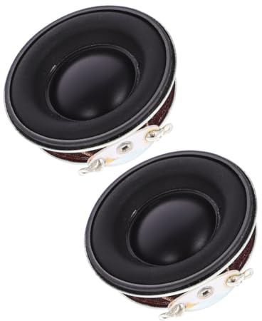 Lurrose Set di 2 Altoparlanti Full Range 40mm 4 Ohm 5 Watt Bordo in Gomma e Metallo, Facile Installazione per Casse Audio da Tavolo e Impianti Stereo Auto
