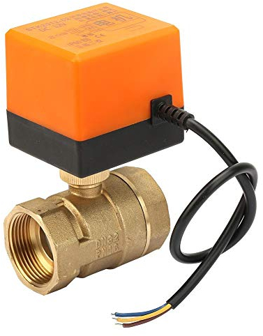 Motorisiertes Kugelventil,DN32 G1-1/4 Zoll DC 12 V 2 Way 3 Draht Messing Motorisierte Kugelhahn Elektrisches Ventil DN32 G1-1/4 Kugelhahn 1,6 MPa Motorized Ball Valve 2~95 ℃