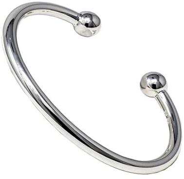 Treasure Bay Solid 925 Sterling Drehmoment Armreif 29.2GRS Armreif für Herren (Silber, Einheitsgröße)