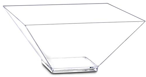 Ensaladera de plástico transparente | cuadrado, 1 unidad.