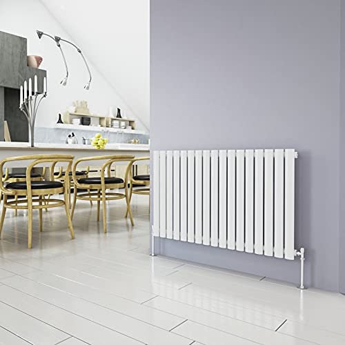 Horizontal Column White Radiator Oval Single Designer Radiator 600x1003mm Central Heating Interior Design