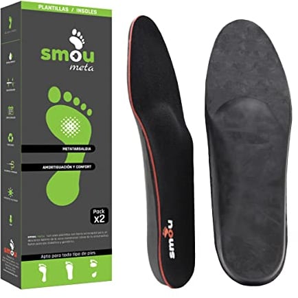 SMOU META Plantillas Metatarsalgia | Alivian el Dolor de Almohadilla Metatarso | Descarga con Barra Metatarsal o Apoyo Retrocapital | Plantillas Gel y Memory Foam Gran Amortiguación(41-42 EU)